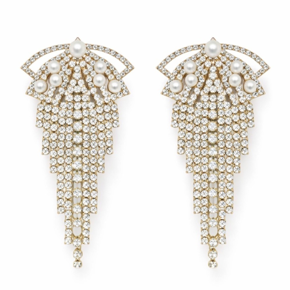 ⚜️ Elegant Crystal Drop Earrings
